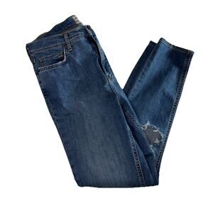 FREE PEOPLE DISTRESSED KNEE SKINNY JEANS WOMEN'S SIZE 31R (31x27)